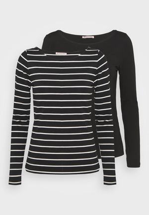 Women's Anna Field 2 PACK Tops Black | HMDOIWR-14