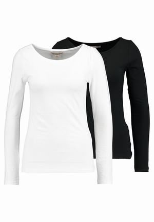 Women's Anna Field 2 PACK Tops Black | QFRPWKT-54