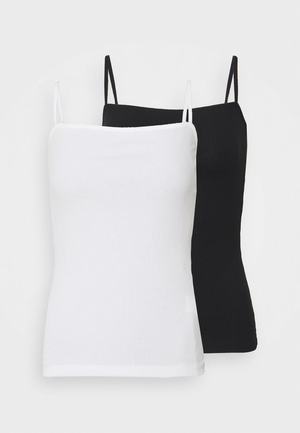 Women's Anna Field 2 PACK Tops Black | TVSEZFB-41