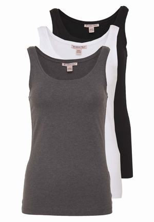 Women's Anna Field BASIC 3er Pack Tops Black | YPKFWAE-14