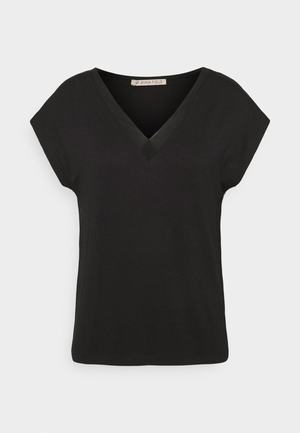 Women's Anna Field BASIC T Shirts Black | QUFSMPE-05