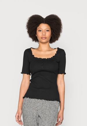 Women's Anna Field BASIC T Shirts Black | QVECZUN-73