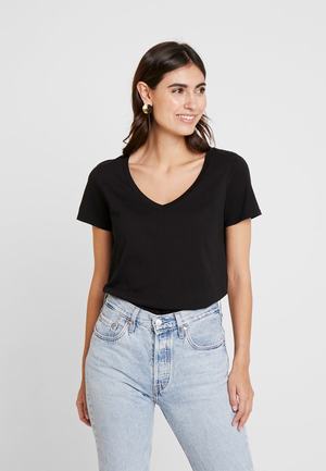 Women's Anna Field BASIC T Shirts Black | UMIRETN-70