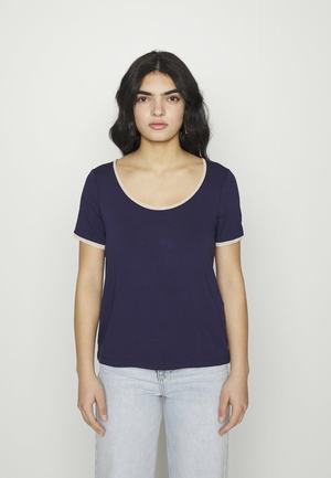 Women's Anna Field BASIC T Shirts Dark Blue | AOVUKPC-25