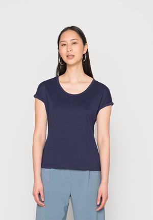 Women's Anna Field BASIC T Shirts Dark Blue | SPDOQNB-16