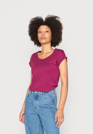 Women's Anna Field BASIC T Shirts Dark Red | ZXIBQTG-10