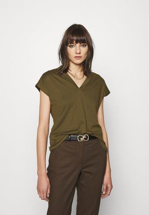 Women's Anna Field BASIC T Shirts Khaki | WFEJXOM-98