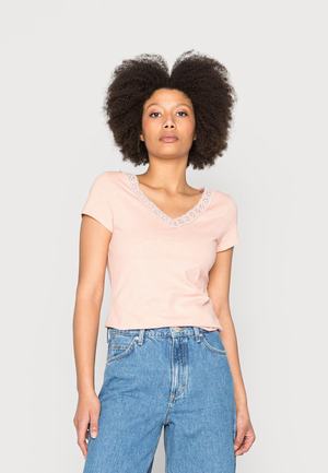 Women's Anna Field BASIC T Shirts Light Pink | DGSHWVA-58