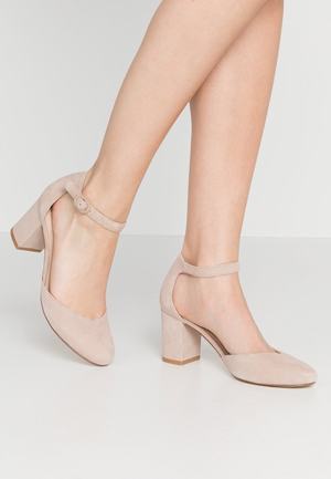 Women's Anna Field Block heel Buckle Heels Beige | QTOXIGW-31