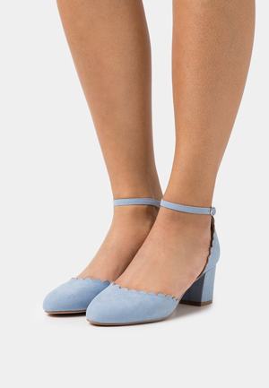 Women's Anna Field Block heel Buckle Heels Light Blue | WHDBZCX-29