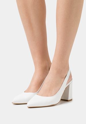 Women's Anna Field Block heel Heels White | BNDYXCO-43