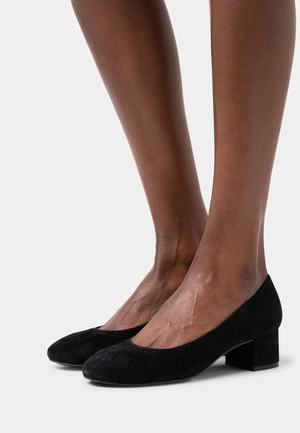 Women's Anna Field Block heel Slip on Heels Black | EVCWZKI-89