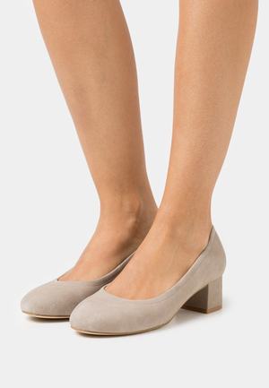 Women's Anna Field Block heel Slip on Heels Grey | HVNRJYL-83