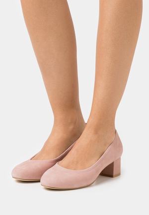 Women's Anna Field Block heel Slip on Heels Pink | TUQYWCS-32