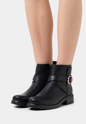 Women's Anna Field Block heel Zip UP Ankle Boots Black | BDWHCYT-76