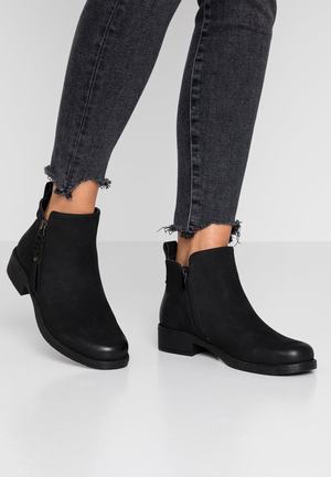 Women's Anna Field Block heel Zip UP Ankle Boots Black | DBOUKRS-15