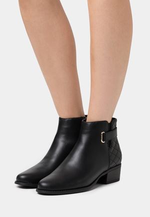 Women's Anna Field Block heel Zip UP Ankle Boots Black | HYNLVZR-93