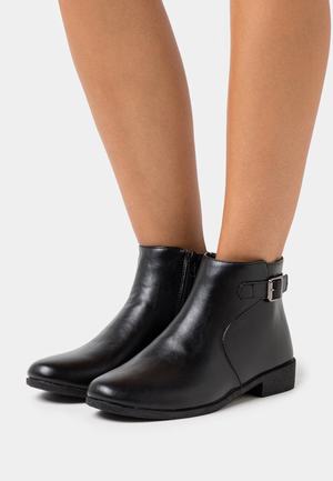 Women's Anna Field Block heel Zip UP Ankle Boots Black | VKCDXYT-54