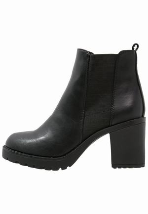 Women's Anna Field Block heel platform Slip on Ankle Boots Black | YORTIFN-23