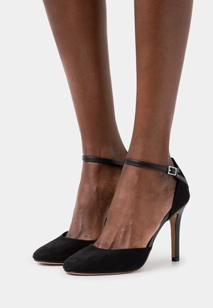 Women's Anna Field Buckle Heels Black | QTAVMHF-74