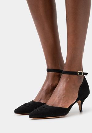 Women's Anna Field Buckle Heels Black | VHSNFQY-67