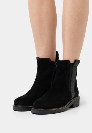 Women's Anna Field Classic Block heel Zip UP Ankle Boots Black | KMZPXFU-06