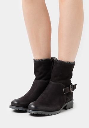 Women's Anna Field Classic Block heel Zip UP Ankle Boots Black | SUFXCYI-91