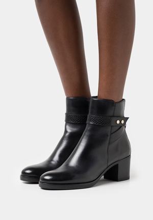 Women's Anna Field Classic Block heel Zip UP Ankle Boots Black | YJQLWXT-40