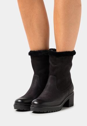 Women's Anna Field Classic Block heel Zip UP Ankle Boots Black | ZVPSNRT-28