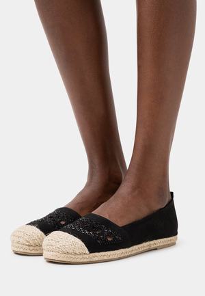 Women's Anna Field Espadrille Flat Slip on Low Shoes Black | ENHVJTF-51