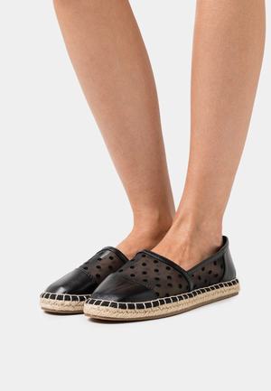 Women's Anna Field Espadrille Flat Slip on Low Shoes Black | OMNACRH-29