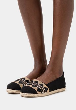 Women's Anna Field Espadrille Flat Slip on Low Shoes Black | PZNXGJW-65