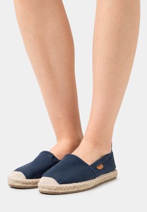 Women's Anna Field Espadrille Flat Slip on Low Shoes Dark Blue | QENBSPT-15