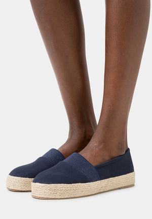 Women's Anna Field Espadrille Flat Slip on Low Shoes Dark Blue | QLFCHZO-09