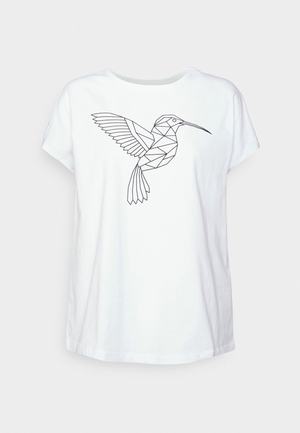 Women's Anna Field FRANCESCA GEOMETRIC BRID Print T Shirts White | DURPKMQ-40