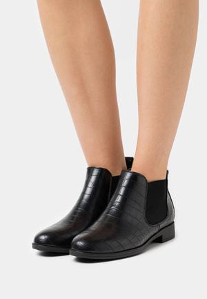 Women's Anna Field Flat Slip on Ankle Boots Black | ZSHKBEA-10