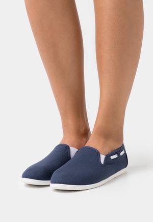 Women's Anna Field Flat Slip on Low Shoes Dark Blue | LEVYGHS-14