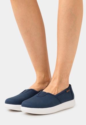 Women's Anna Field Flat Slip on Low Shoes Dark Blue | PLCZFQE-28