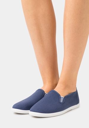 Women's Anna Field Flat Slip on Low Shoes Dark Blue | UYAVONR-25