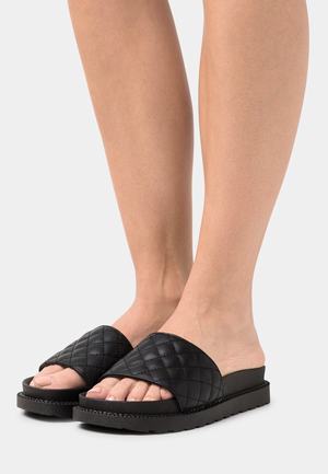 Women's Anna Field Flat Slip on Mules Black | RVZJKAB-49