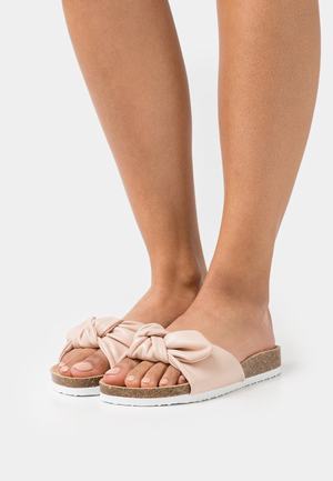 Women's Anna Field Flat Slip on Mules Pink | JZLNBYP-83