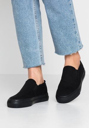 Women's Anna Field Flat Slip on Slip ons Black | TILCFMD-89