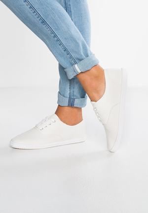 Women's Anna Field Flat Sneakers White | SEXGVFI-79