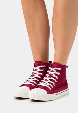 Women's Anna Field Flat Tops Dark Red | OMXFHZL-89