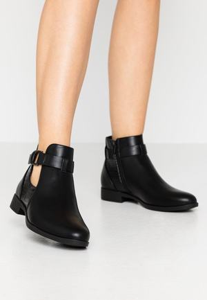 Women's Anna Field Flat Zip UP Ankle Boots Black | PRESWKG-67