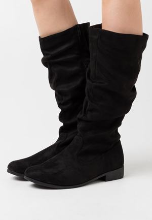 Women's Anna Field Flat Zip UP Boots Black | BWJHIRP-40