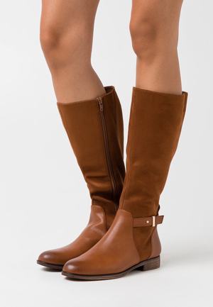 Women's Anna Field Flat Zip UP Boots Brown | EFXVAZY-95