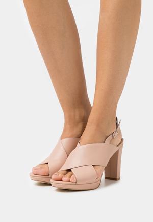 Women's Anna Field High Sandals Light Pink | ZNBOYLU-54