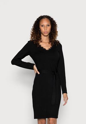 Women's Anna Field INSERT V NECKLINE LOOSE Dress Black | ZNLWJGP-61