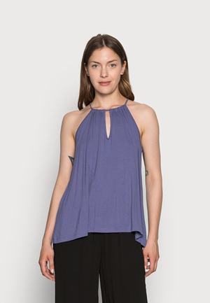 Women's Anna Field KEYHOLE HALTERNECK Tops Blue | OEPAIZF-75